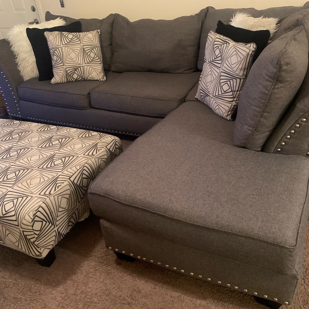 COPY - Two-Piece Sectional and Chaise (Rooms To Go)
